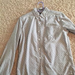 American Eagle shark pattern long sleeve shirt